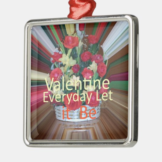 Valentijnsdag Art Print Metalen Ornament (Links)