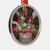 Valentijnsdag Art Print Metalen Ornament (Rechts)