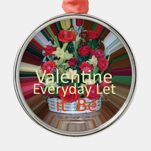 Valentijnsdag Art Print Metalen Ornament (Voorkant)