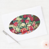 Valentijnsdag Art Print Ovale Sticker (Envelop)