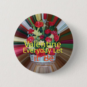 Valentijnsdag Art Print Ronde Button 5,7 Cm