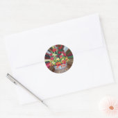 Valentijnsdag Art Print Ronde Sticker (Envelop)