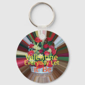 Valentijnsdag Art Print Sleutelhanger (Voorkant)