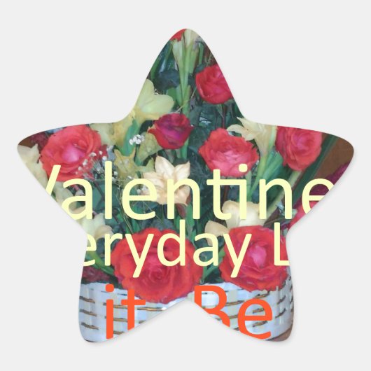 Valentijnsdag Art Print Ster Sticker (Voorkant)