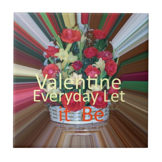 Valentijnsdag Art Print Tegeltje (Voorkant)