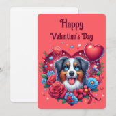 Valentijnsdag - Australian Shepherd 5 - Feestdagenkaart (Voorkant / Achterkant)