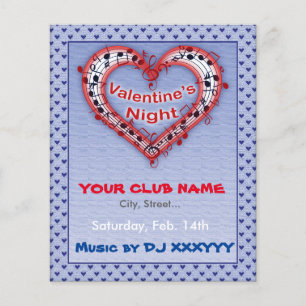 Valentijnsdag, Avond, Feest Flyer