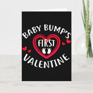 Valentijnsdag Baby Bump Shirt Eerste Valentijnsdag Kaart
