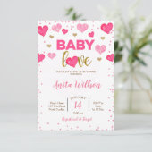 Valentijnsdag Baby Liefde Shower Kaart (Staand voorkant)