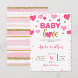 Valentijnsdag Baby Liefde Shower Kaart