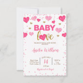 Valentijnsdag Baby Love Shower Kaart (Voorkant)