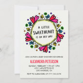 Valentijnsdag baby shower grillig hart kaart (Voorkant)