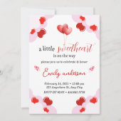 Valentijnsdag Baby shower Invitation Hearts Kaart (Voorkant)