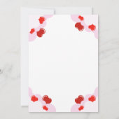 Valentijnsdag Baby shower Invitation Hearts Kaart (Achterkant)