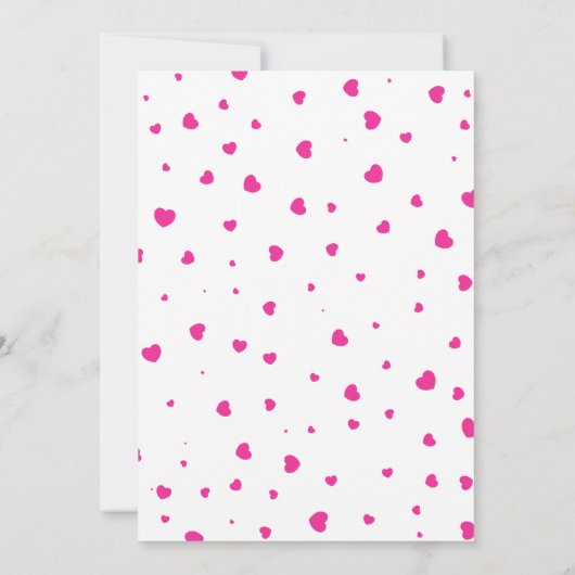 Valentijnsdag Baby shower Kaart (Achterkant)