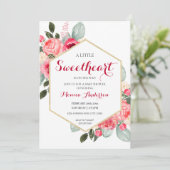 Valentijnsdag Baby shower Kaart (Staand voorkant)