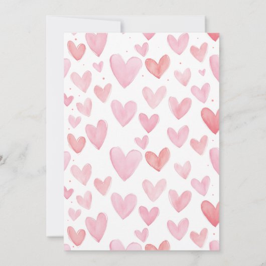 Valentijnsdag Baby shower Kaart (Achterkant)