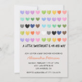 Valentijnsdag baby shower kleurrijk lief hart kaart (Voorkant)