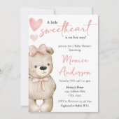 Valentijnsdag Baby shower Meisje Kaart (Voorkant)