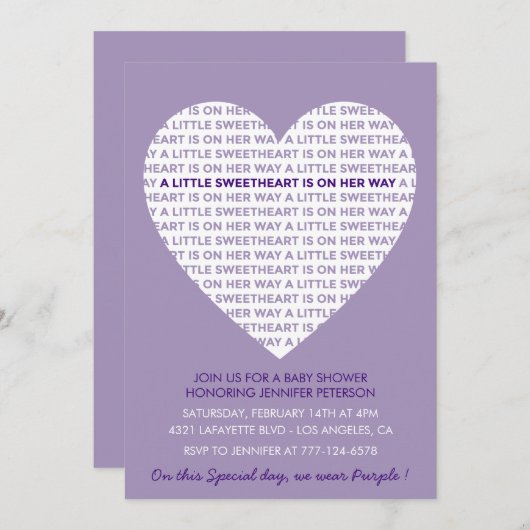 Valentijnsdag baby shower Moeder om februari te zi Kaart (Voorkant / Achterkant)