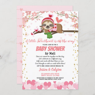 Valentijnsdag  Baby shower per postroze Kaart