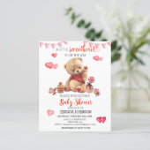 Valentijnsdag Baby shower Teddy Bear Budget (Staand voorkant)