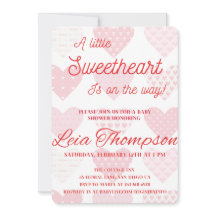 Valentijnsdag baby shower uitnodiging