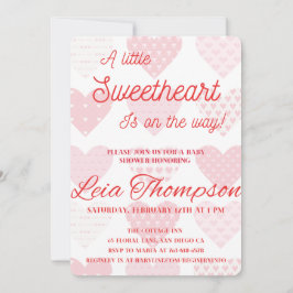 Valentijnsdag baby shower uitnodiging