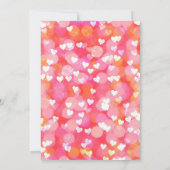 Valentijnsdag baby shower uitnodiging schattig roz (Achterkant)