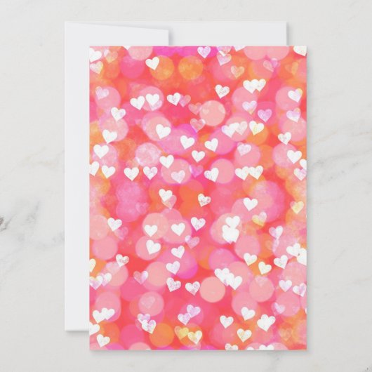 Valentijnsdag baby shower uitnodiging schattig roz (Achterkant)