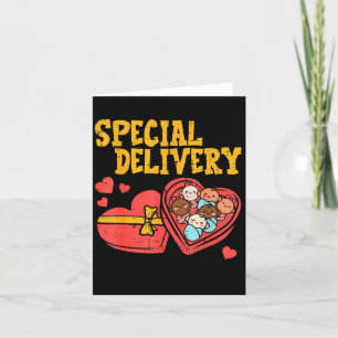 Valentijnsdag Baby Speciale Bevalling Verpleegster Kaart