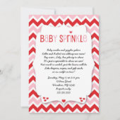 Valentijnsdag Baby Sprinkle / baby shower uitnodig Kaart (Voorkant)