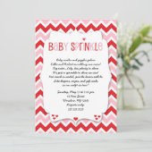 Valentijnsdag Baby Sprinkle / baby shower uitnodig Kaart (Staand voorkant)