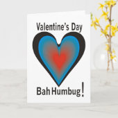Valentijnsdag Bah Humbug Kaart (Gele Bloem)
