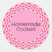 Valentijnsdag bakkerij verpakking ronde sticker (Voorkant)