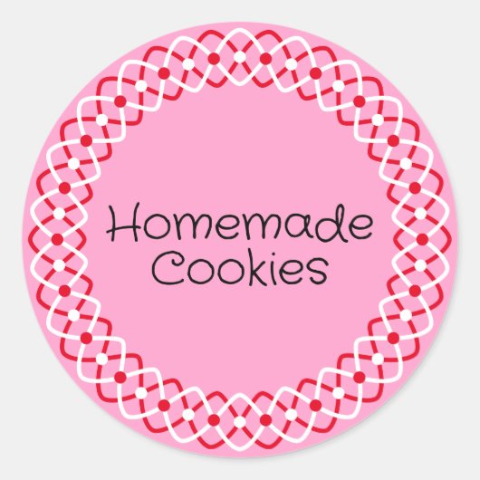 Valentijnsdag bakkerij verpakking ronde sticker (Voorkant)