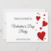 Valentijnsdag Ball Party-uitnodiging Kaart (Voorkant)