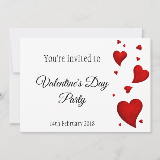 Valentijnsdag Ball Party-uitnodiging Kaart (Voorkant)