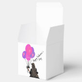 Valentijnsdag ballon Chic Girl Illustratie Bedankdoosjes (Geopend)