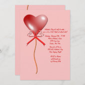 Valentijnsdag Ballonuitnodiging Kaart (Voorkant / Achterkant)