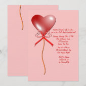 Valentijnsdag Ballonuitnodiging Kaart (Voorkant / Achterkant)