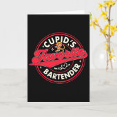 Valentijnsdag Bartender Cupido's Favoriete Bartend Kaart (Gele Bloem)