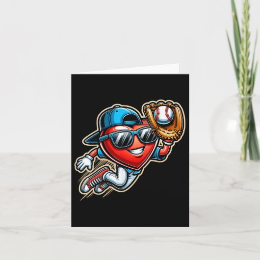 Valentijnsdag Baseball Boys Kinder Funny Kaart (Voorkant)