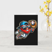 Valentijnsdag Baseball Boys Kinder Funny Kaart (Gele Bloem)