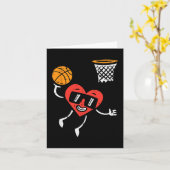 Valentijnsdag Basketball Cute Sports Mannen Boys K Kaart (Gele Bloem)