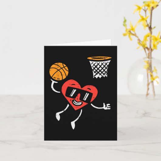 Valentijnsdag Basketball Cute Sports Mannen Boys K Kaart (Gele Bloem)
