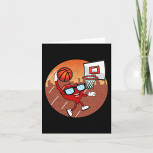 Valentijnsdag Basketball Heart Dunking Ball Boys Kaart