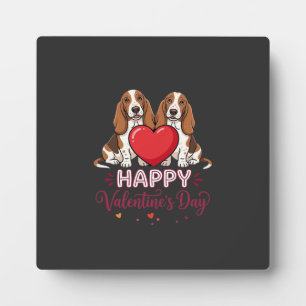 Valentijnsdag Basset Hound Bloemhond Fotoplaat