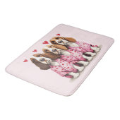 Valentijnsdag Basset Hound Dogs Badmat (Gekanteld)