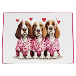 Valentijnsdag Basset Hound Dogs Groot Cadeauzakje